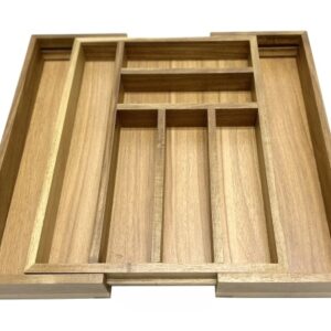 8 division acacia flatware tray
