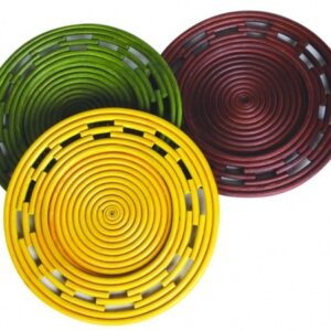 Round rattan charger plate open weave